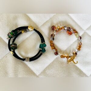 Chic Multicolor Beaded Bracelets set of two